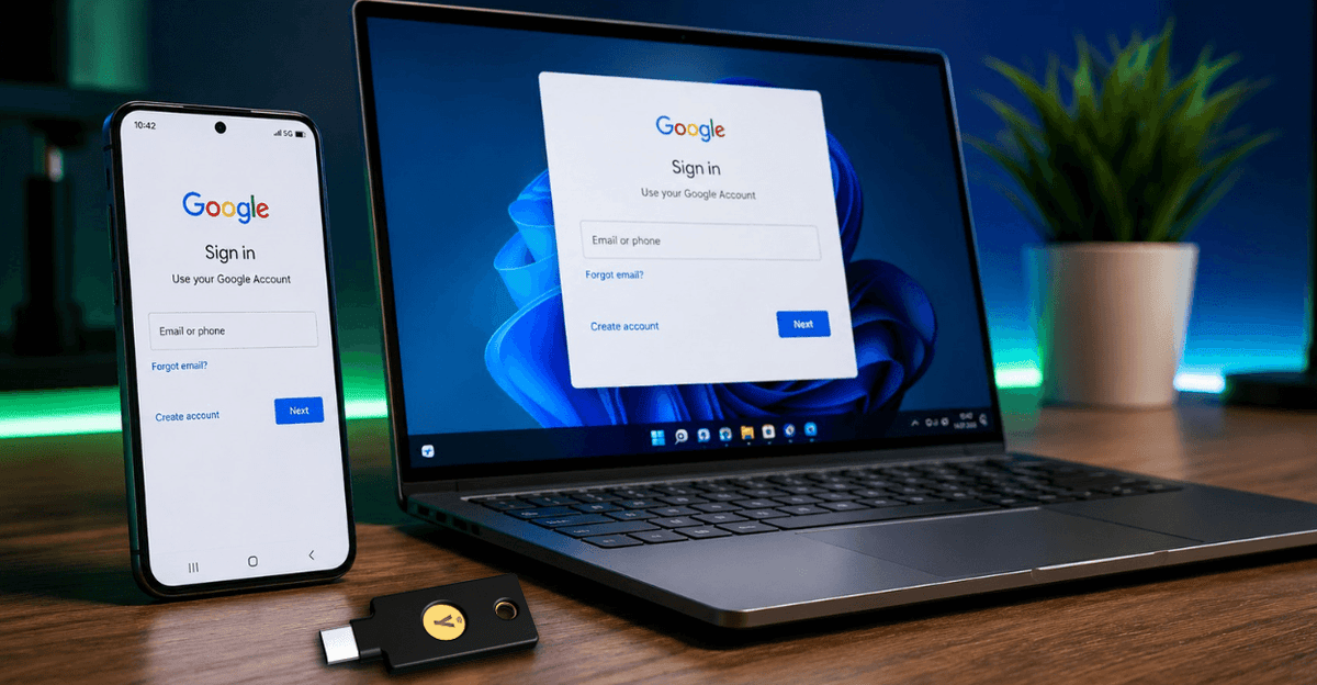 Google Workspace unterstützt jetzt FIDO2-Sicherheitsschlüssel für den Windows-Login